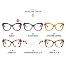 Óculos femininos 2025 tendência olho de gato espelho plano tr90 anti-luz azul armação de óculos simples óculos  feminino