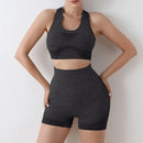 shorts de ginásio feminino esporte sutiãs, sutiã treino topos para mulheres roupas leggings de fitness conjunto de ginásio sem costura