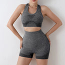 shorts de ginásio feminino esporte sutiãs, sutiã treino topos para mulheres roupas leggings de fitness conjunto de ginásio sem costura